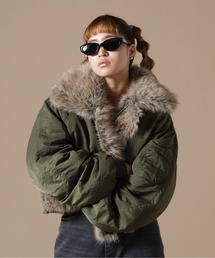DankeSchon/ダンケシェーン/WOMEN REVERSIBLE FUR NYLON BLOUSON