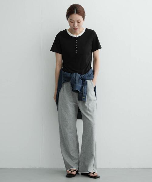 URBAN RESEARCH Sonny Label(アーバンリサーチサニーレーベル)の「レイヤードライクヘンリーネックプルオーバー(Tシャツ/カットソー・レディース・ボルドー/ネイビー/ブラック・FREE)」の9枚目の写真
