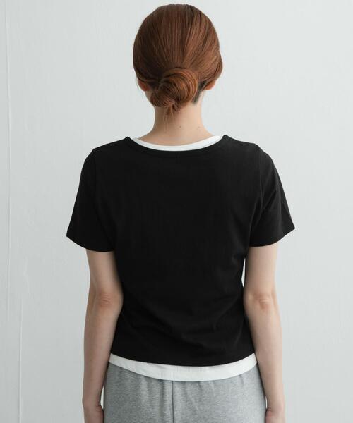 URBAN RESEARCH Sonny Label(アーバンリサーチサニーレーベル)の「レイヤードライクヘンリーネックプルオーバー(Tシャツ/カットソー・レディース・ボルドー/ネイビー/ブラック・FREE)」の13枚目の写真