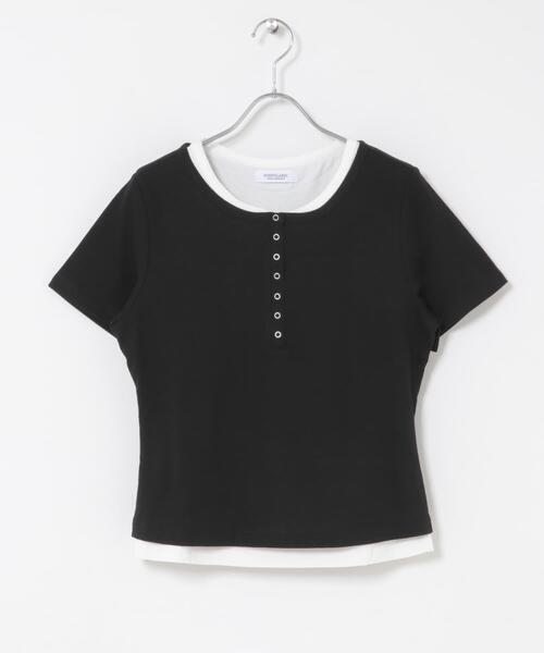 URBAN RESEARCH Sonny Label(アーバンリサーチサニーレーベル)の「レイヤードライクヘンリーネックプルオーバー(Tシャツ/カットソー・レディース・ボルドー/ネイビー/ブラック・FREE)」の14枚目の写真