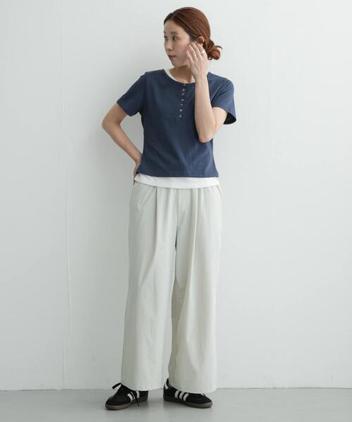 URBAN RESEARCH Sonny Label(アーバンリサーチサニーレーベル)の「レイヤードライクヘンリーネックプルオーバー(Tシャツ/カットソー・レディース・ボルドー/ネイビー/ブラック・FREE)」の22枚目の写真