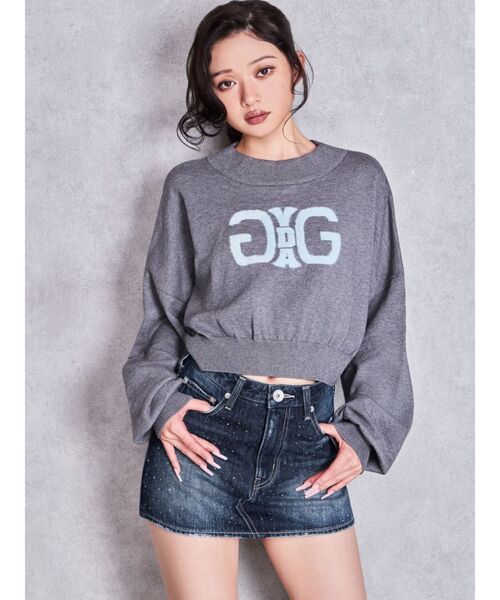 GYDA(ジェイダ)の「SymmetryGYDAインターシャニットトップス(ニット/セーター・レディース・オフホワイト/ブラック/チャコールグレー・FREE)」の19枚目の写真