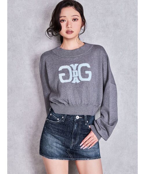 GYDA(ジェイダ)の「SymmetryGYDAインターシャニットトップス(ニット/セーター・レディース・オフホワイト/ブラック/チャコールグレー・FREE)」の20枚目の写真