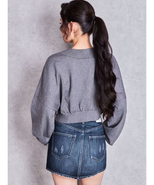 GYDA(ジェイダ)の「SymmetryGYDAインターシャニットトップス(ニット/セーター・レディース・オフホワイト/ブラック/チャコールグレー・FREE)」の21枚目の写真
