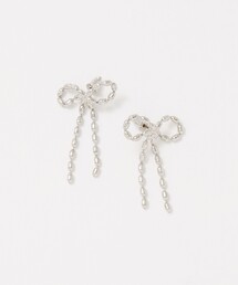 チェーンリボン ピアス