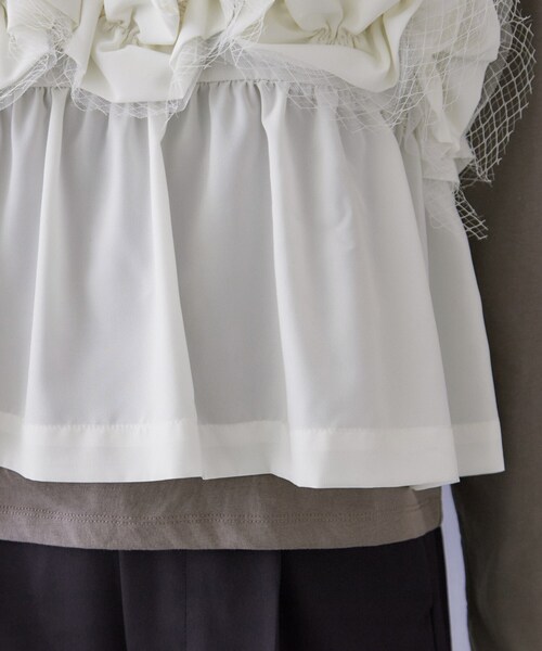 index(インデックス)の「フリルぺプラムドッキングトップス【洗濯機OK】(Tシャツ/カットソー・レディース・チャコールグレー/オフホワイト・40/38/36)」の21枚目の写真