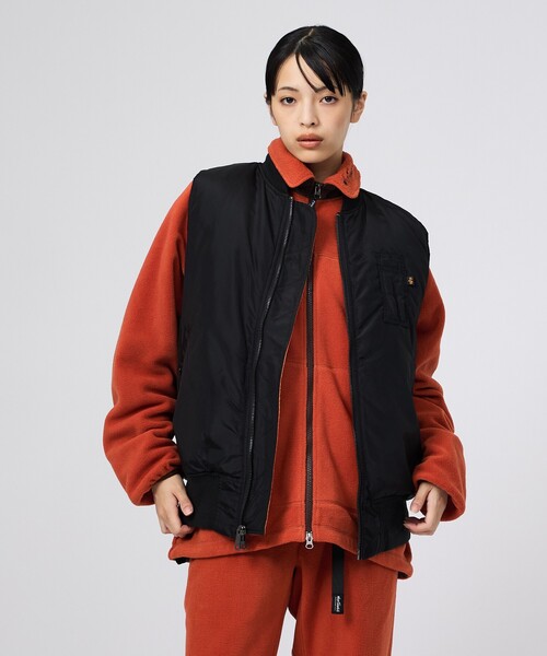 Alpha Industries(アルファインダストリーズ)の「【ALPHA / アルファ】MA-1 RELAXED FIT VEST / リラックスフィット MA-1ベスト(ブルゾン・メンズ・ブラック・XL/L/M)」の1枚目の写真