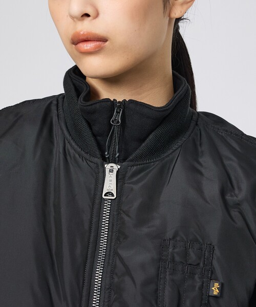 Alpha Industries(アルファインダストリーズ)の「【ALPHA / アルファ】MA-1 RELAXED FIT VEST / リラックスフィット MA-1ベスト(ブルゾン・メンズ・ブラック・XL/L/M)」の6枚目の写真