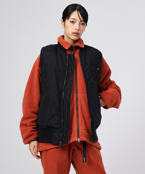 Alpha Industries(アルファインダストリーズ)の「【ALPHA / アルファ】MA-1 RELAXED FIT VEST / リラックスフィット MA-1ベスト(ブルゾン・メンズ・ブラック・XL/L/M)」の12枚目の写真