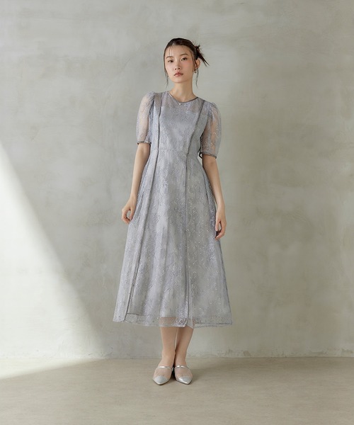 Kana(カナ)の「スパンコール刺繍レースAラインドレス パーティー 結婚式 お呼ばれ オケージョン(ドレス・レディース・ブラック/ピンク/ブルー系その他・M)」の22枚目の写真