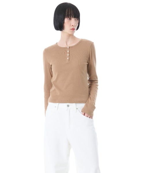 FRUIT OF THE LOOM(フルーツオブザルーム)の「FTL ヘンリーネック 2カラーパック L/S(Tシャツ/カットソー・レディース・パープル/レッド/ブラウン・S/M/L)」の15枚目の写真