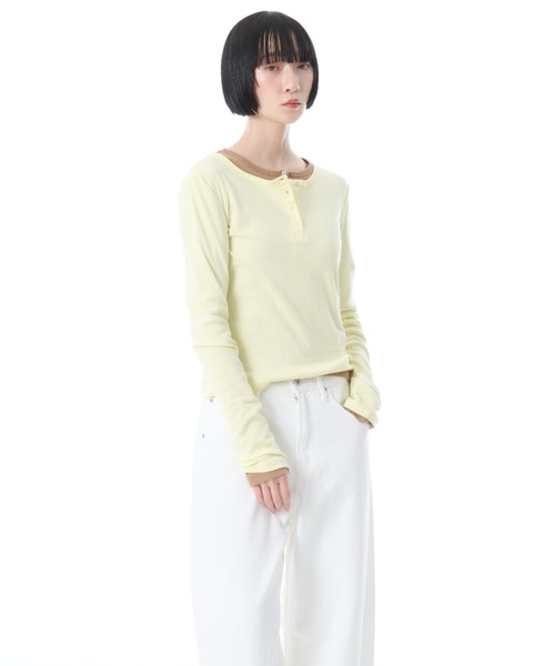 FRUIT OF THE LOOM(フルーツオブザルーム)の「FTL ヘンリーネック 2カラーパック L/S(Tシャツ/カットソー・レディース・パープル/レッド/ブラウン・S/M/L)」の19枚目の写真