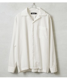 WAIPER.inc コットンレーヨン オープンカラー L/Sシャツ ソリッドカラー