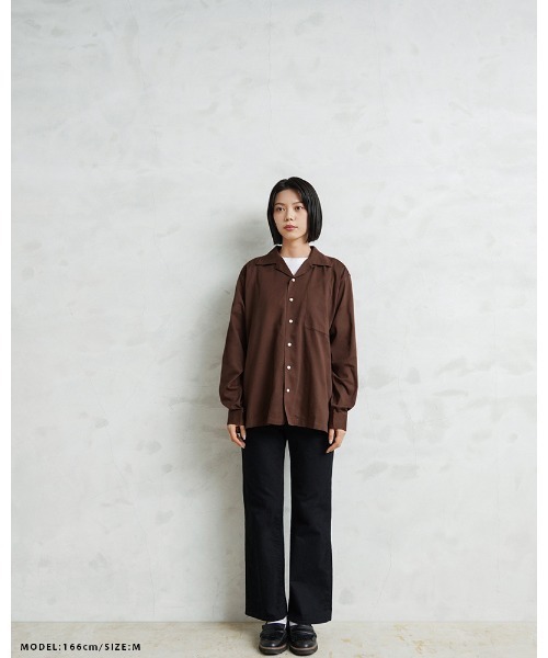WAIPER.inc(ワイパーインク)の「WAIPER.inc コットンレーヨン オープンカラー L/Sシャツ ソリッドカラー(シャツ/ブラウス・メンズ・ネイビー/ブラック/ナチュラル/ブラウン・L/M/XL)」の20枚目の写真