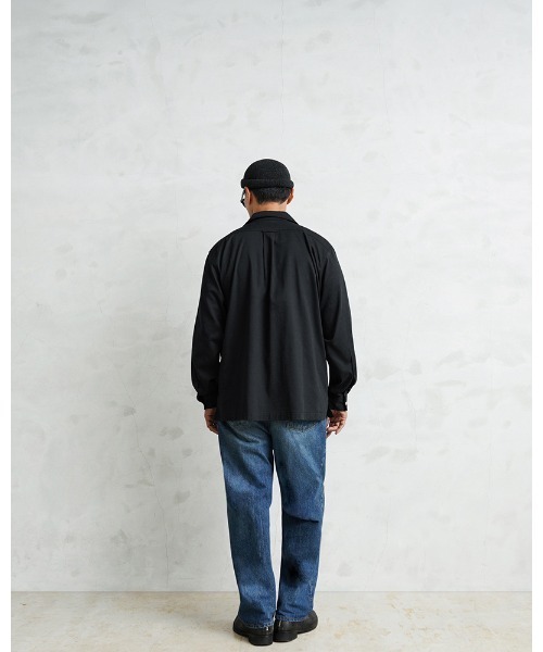 WAIPER.inc(ワイパーインク)の「WAIPER.inc コットンレーヨン オープンカラー L/Sシャツ ソリッドカラー(シャツ/ブラウス・メンズ・ネイビー/ブラック/ナチュラル/ブラウン・L/M/XL)」の15枚目の写真