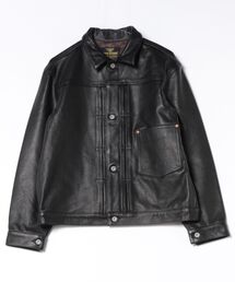【HOUSTON】ヒューストン COW LEATHER WW Ⅱ TRUCKER JACKET カウレザー トラックジャケット 本革 アメカジ 牛革