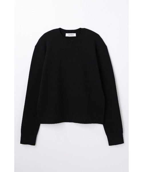 ENFOLD(エンフォルド)の「STANDARD PULLOVER(ニット/セーター・レディース・チャコールグレー/ブラック・38)」の1枚目の写真