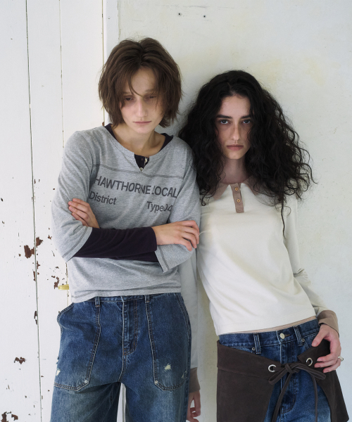 MILLO WOMEN（ミロウーマン）の「LEAU テクスチャーTシャツ [メランジグレー]（Tシャツ/カットソー・レディース・その他・ONE SIZE）」の3枚目の写真