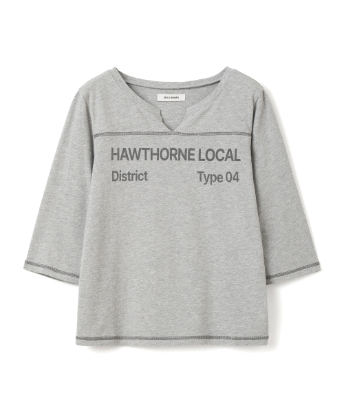 MILLO WOMEN（ミロウーマン）の「LEAU テクスチャーTシャツ [メランジグレー]（Tシャツ/カットソー・レディース・その他・ONE SIZE）」の4枚目の写真