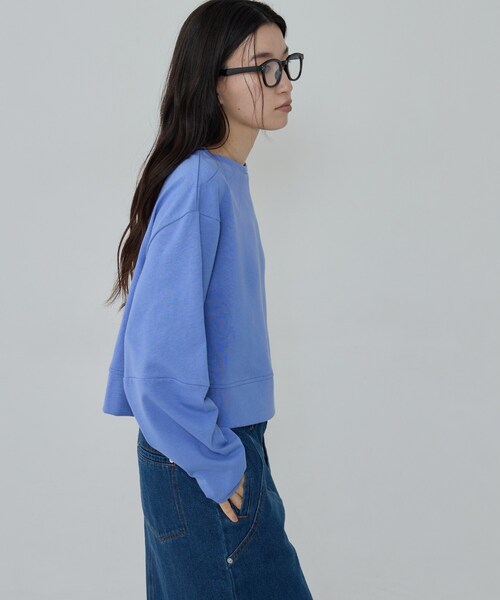GALLEST(ギャレスト)の「ロングスリーブフォルムカットソー【洗える】(Tシャツ/カットソー・レディース・カーキ/ブルー/オフホワイト/イエロー系その他/チャコールグレー・38)」の4枚目の写真