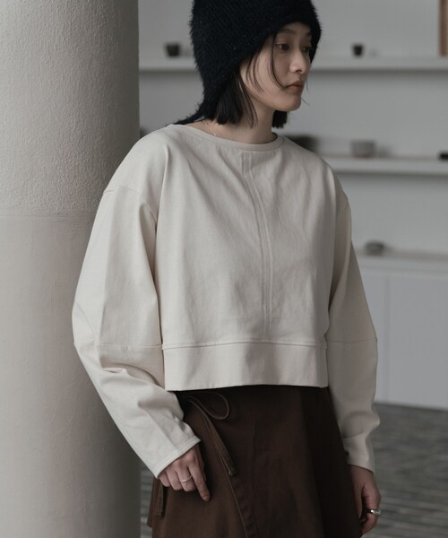 GALLEST(ギャレスト)の「ロングスリーブフォルムカットソー【洗える】(Tシャツ/カットソー・レディース・カーキ/ブルー/オフホワイト/イエロー系その他/チャコールグレー・38)」の17枚目の写真