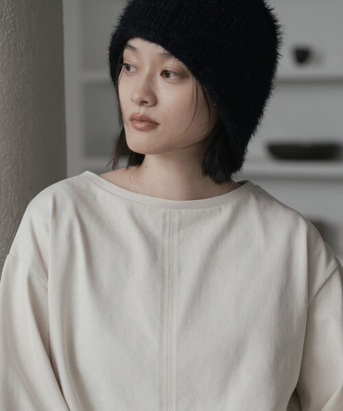 GALLEST(ギャレスト)の「ロングスリーブフォルムカットソー【洗える】(Tシャツ/カットソー・レディース・カーキ/ブルー/オフホワイト/イエロー系その他/チャコールグレー・38)」の19枚目の写真
