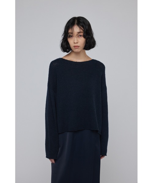 YLEVE(イレーヴ)の「YLEVE / WOOL SILK KN P/O(ニット/セーター・レディース・ブラック/ネイビー・1)」の12枚目の写真