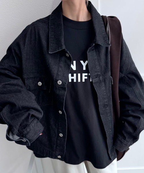 CFT.(シフト)の「ロングスリーブ2wayデニムジャケット(デニムジャケット・レディース・インディゴブルー/ブラック・FREE)」の11枚目の写真