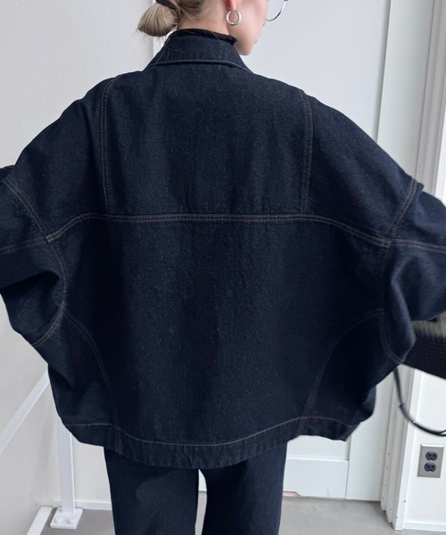 CFT.(シフト)の「ロングスリーブ2wayデニムジャケット(デニムジャケット・レディース・インディゴブルー/ブラック・FREE)」の22枚目の写真