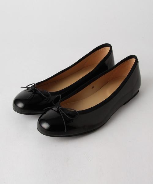 BEAUTY&YOUTH UNITED ARROWS(ビューティーアンドユースユナイテッドアローズ)の「BY エナメルバレエシューズ2◆(バレエシューズ・レディース・シルバー/ブラック・37/35/36h/37h/35h/38/36)」の1枚目の写真