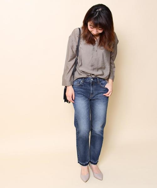 coen（コーエン）の「CONE DENIMクロップドスリムデニムパンツ（デニムパンツ・レディース・ダークグレー/コバルトブルー/ホワイト/ブラック・MEDIUM/LARGE/SMALL）」の16枚目の写真