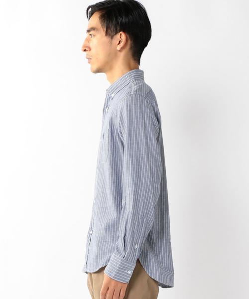 coen（コーエン）の「ビエラストライプボタンダウンシャツ（シャツ/ブラウス・メンズ・ホワイト/ネイビー・SMALL/X-LARGE/X-SMALL/MEDIUM/LARGE）」の10枚目の写真