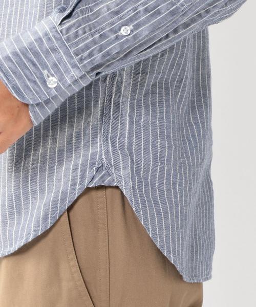 coen（コーエン）の「ビエラストライプボタンダウンシャツ（シャツ/ブラウス・メンズ・ホワイト/ネイビー・SMALL/X-LARGE/X-SMALL/MEDIUM/LARGE）」の13枚目の写真