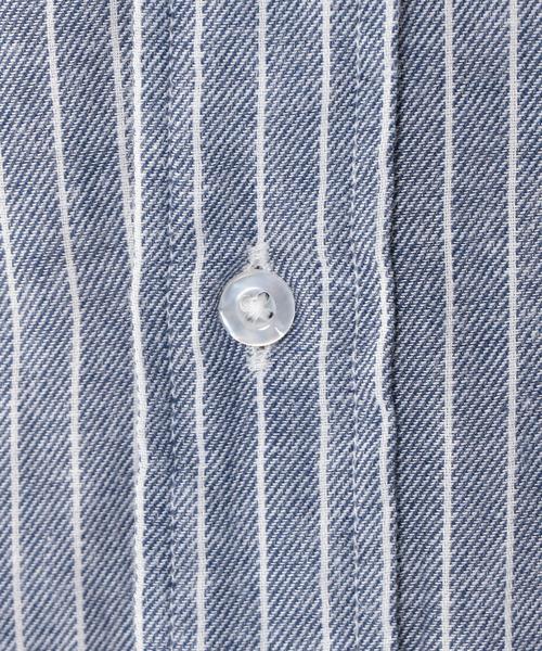 coen（コーエン）の「ビエラストライプボタンダウンシャツ（シャツ/ブラウス・メンズ・ホワイト/ネイビー・SMALL/X-LARGE/X-SMALL/MEDIUM/LARGE）」の14枚目の写真