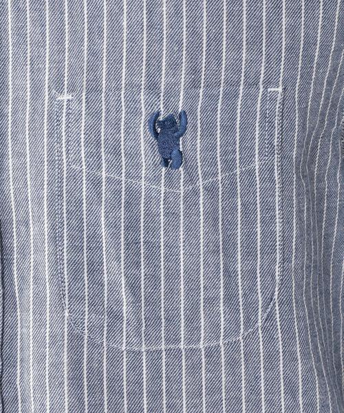 coen（コーエン）の「ビエラストライプボタンダウンシャツ（シャツ/ブラウス・メンズ・ホワイト/ネイビー・SMALL/X-LARGE/X-SMALL/MEDIUM/LARGE）」の3枚目の写真