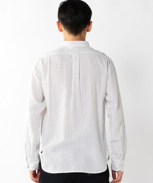 coen（コーエン）の「ビエラストライプボタンダウンシャツ（シャツ/ブラウス・メンズ・ホワイト/ネイビー・SMALL/X-LARGE/X-SMALL/MEDIUM/LARGE）」の4枚目の写真