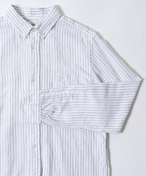 coen（コーエン）の「ビエラストライプボタンダウンシャツ（シャツ/ブラウス・メンズ・ホワイト/ネイビー・SMALL/X-LARGE/X-SMALL/MEDIUM/LARGE）」の6枚目の写真