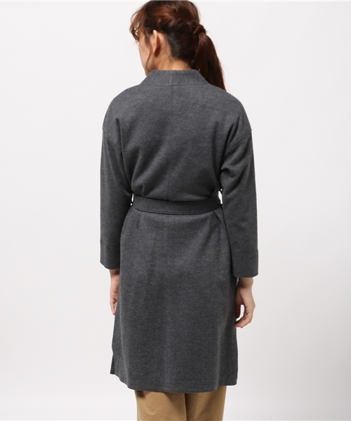 SHIPS for women（シップスフォーウィメン）の「ジャージーガウンロングコート（チェスターコート・レディース・キャメル/グレー・36/38）」の5枚目の写真