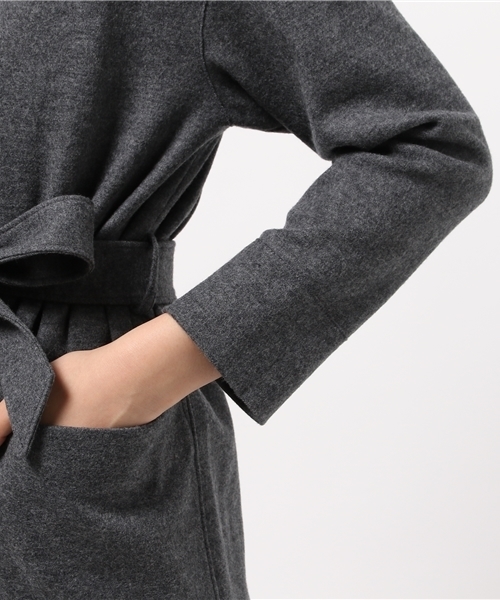 SHIPS for women（シップスフォーウィメン）の「ジャージーガウンロングコート（チェスターコート・レディース・キャメル/グレー・36/38）」の9枚目の写真