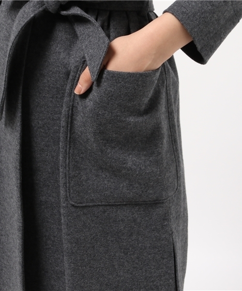 SHIPS for women（シップスフォーウィメン）の「ジャージーガウンロングコート（チェスターコート・レディース・キャメル/グレー・36/38）」の10枚目の写真