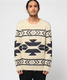 Revo. | モヘアタッチネイティブ柄ニット(ニット/セーター)