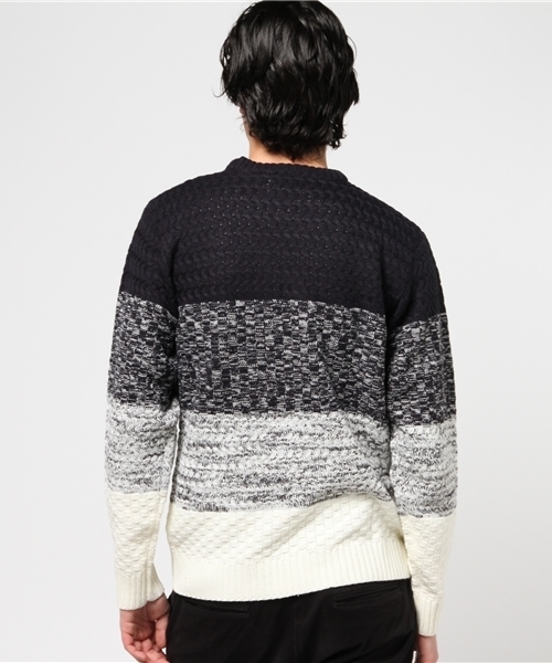 ikka（イッカ）の「グラデーションニットプルオーバー（ニット/セーター・メンズ・オリーブ/ライトグレー/ネイビー・LARGE/MEDIUM/X-LARGE）」の13枚目の写真