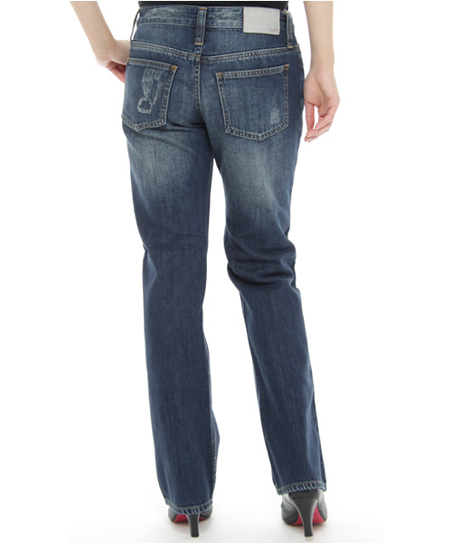 X-girl(エックスガール)の「BROKEN JEAN(デニムパンツ・レディース・ブルー/インディゴブルー・0/1/2)」の4枚目の写真