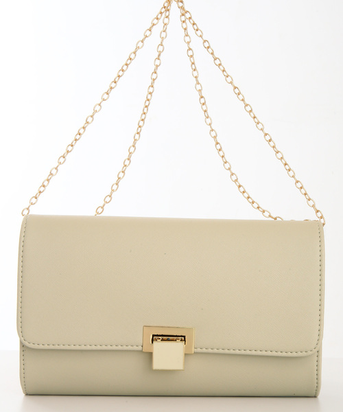 PourVous（プールヴー）の「スクエアロッククラッチバック 同窓会 結婚式 オケージョン 二次会（クラッチバッグ・レディース・ベージュ/ブラック/グレイッシュベージュ・FREE）」の14枚目の写真