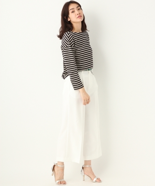 A part by（アパートバイ）の「Cボーダーウシロフカアキ8S 751914 （Tシャツ/カットソー・レディース・ネイビー/イエロー/レッド・FREE）」の4枚目の写真