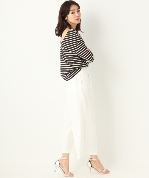 A part by（アパートバイ）の「Cボーダーウシロフカアキ8S 751914 （Tシャツ/カットソー・レディース・ネイビー/イエロー/レッド・FREE）」の5枚目の写真