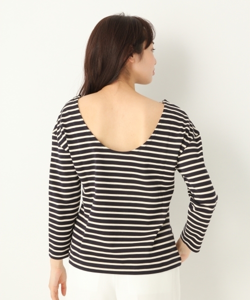 A part by（アパートバイ）の「Cボーダーウシロフカアキ8S 751914 （Tシャツ/カットソー・レディース・ネイビー/イエロー/レッド・FREE）」の13枚目の写真