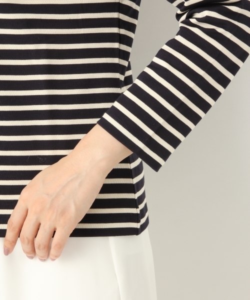 A part by（アパートバイ）の「Cボーダーウシロフカアキ8S 751914 （Tシャツ/カットソー・レディース・ネイビー/イエロー/レッド・FREE）」の16枚目の写真