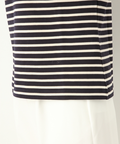 A part by（アパートバイ）の「Cボーダーウシロフカアキ8S 751914 （Tシャツ/カットソー・レディース・ネイビー/イエロー/レッド・FREE）」の9枚目の写真