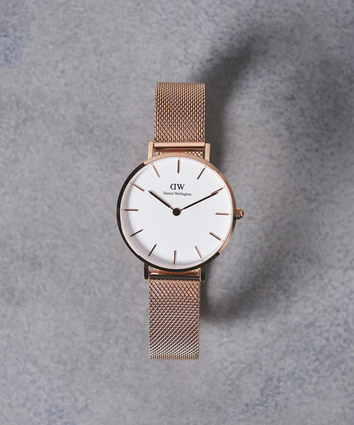 Daniel Wellington(ダニエルウェリントン)の「<Daniel Wellington(ダニエル ウェリントン)>PETITE WHITE 腕時計32mm†◆(アナログ腕時計・レディース・ゴールド/シルバー・FREE)」の1枚目の写真